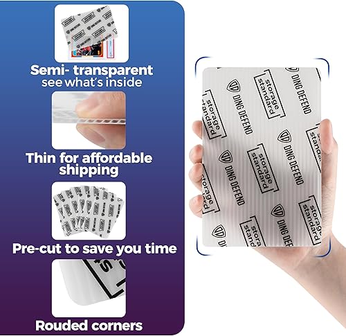 Miniatura 6 de Protectores de tarjetas intercambiables, suministros de envío, paquete de 510 fundas de tarjetas graduadas de 4 x 6 pulgadas para insertos de