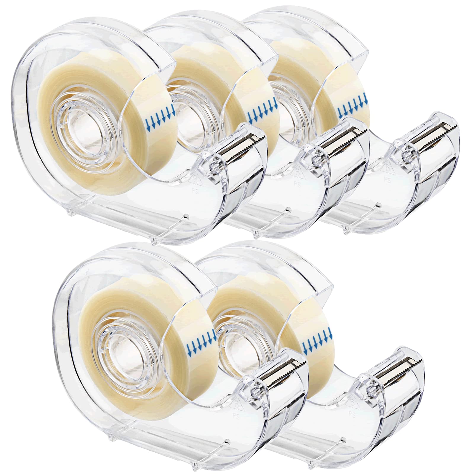 KIDMEN Invisible Tape,Writeable Tape，Repairable Tape for Office, Home, School，5 Dispensered Rolls, 0.7 x 1000 Inch