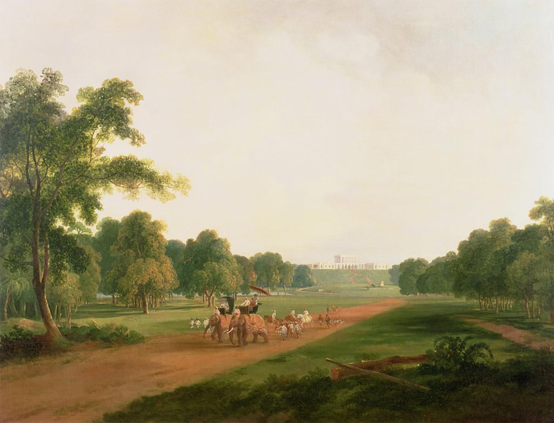 SERENDIPITP Vintage Wall Art Canvas Nordic Poster Canvas Print Picture a Hunting Party in India by William Daniell Wall Art Poster for Home Decor 60x90cm