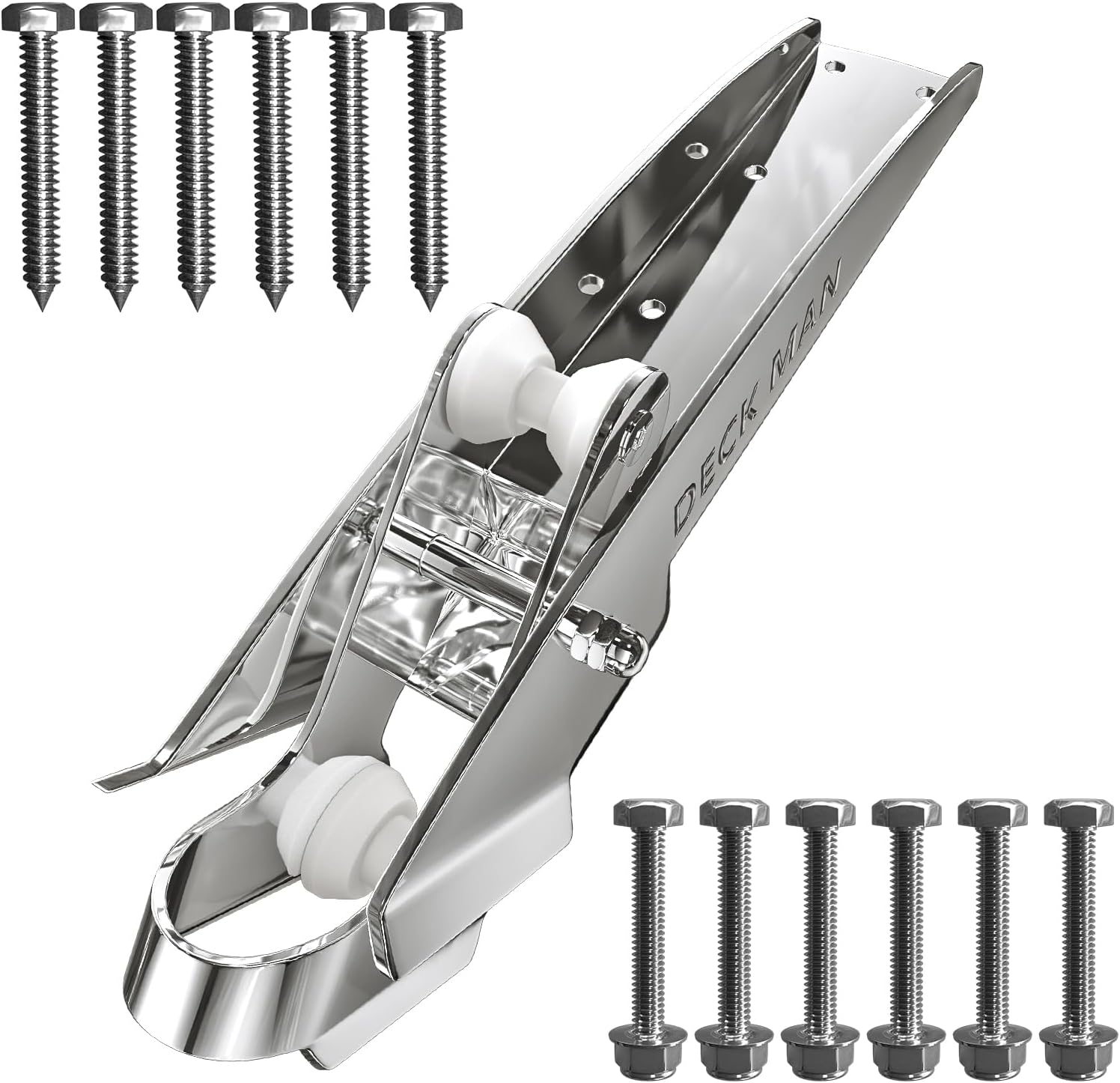 Bow Anchor Roller 316 Stainless Steel Marine Grade Hinged Self-Launching Bow Roller for Delta Anchors (for Anchor 22-44lbs)