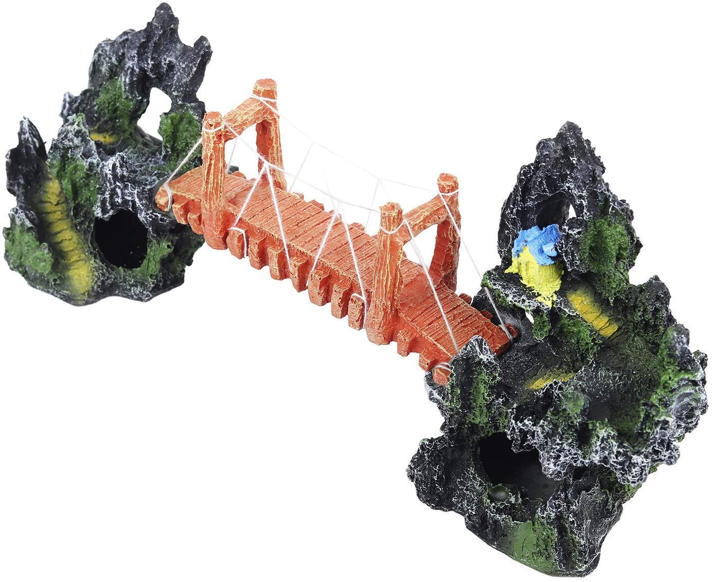 AQUAPETZWORLD PET Products Hanging Bridge Aquarium Ornament Suspension Bridge Decoration - Fish Tank Supplies Accessories (B08D7BNBP7) Amazon Price History, Amazon Price Tracker