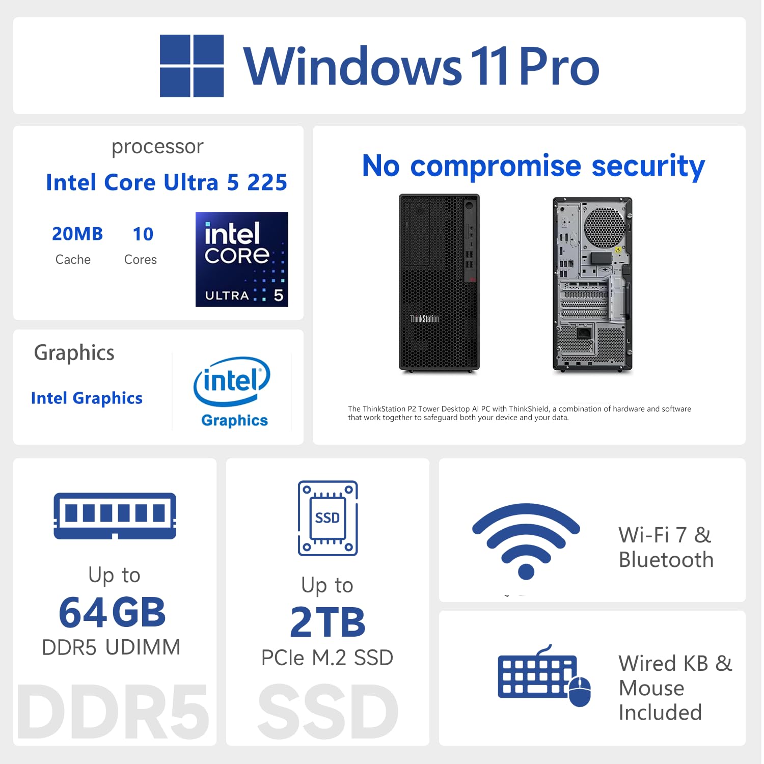 Amazon.co.jp: Lenovo ThinkStation P2 Tower デスクトップ AI PC