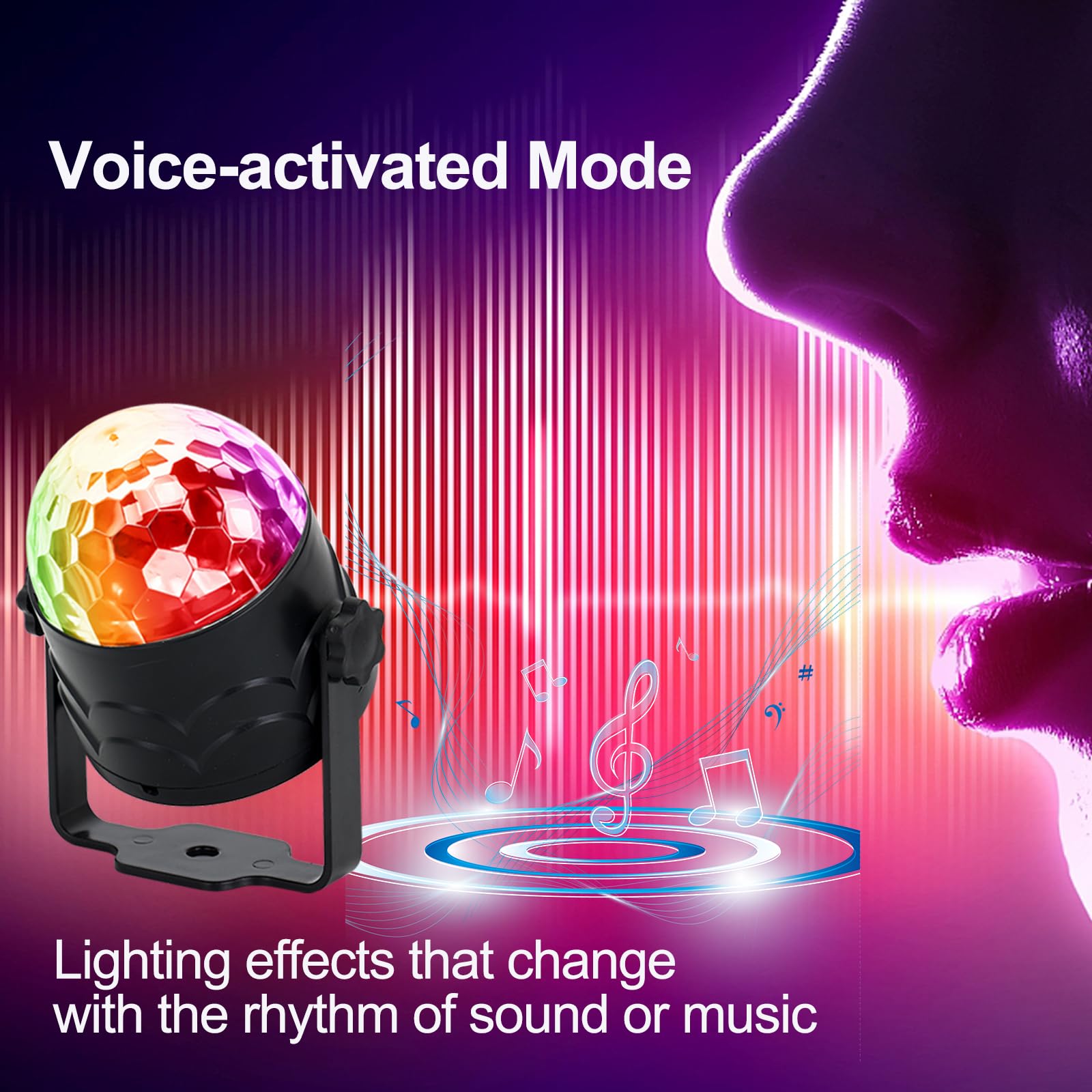 2 Pacchi Mini Luci da Discoteca USB, Mini Luce Stroboscopica Portatile, Luce dell'Atmosfera per Auto a LED Multicolore, Adatta per Feste di Natale, Piscina, Club, Feste da Ballo, Compleanno