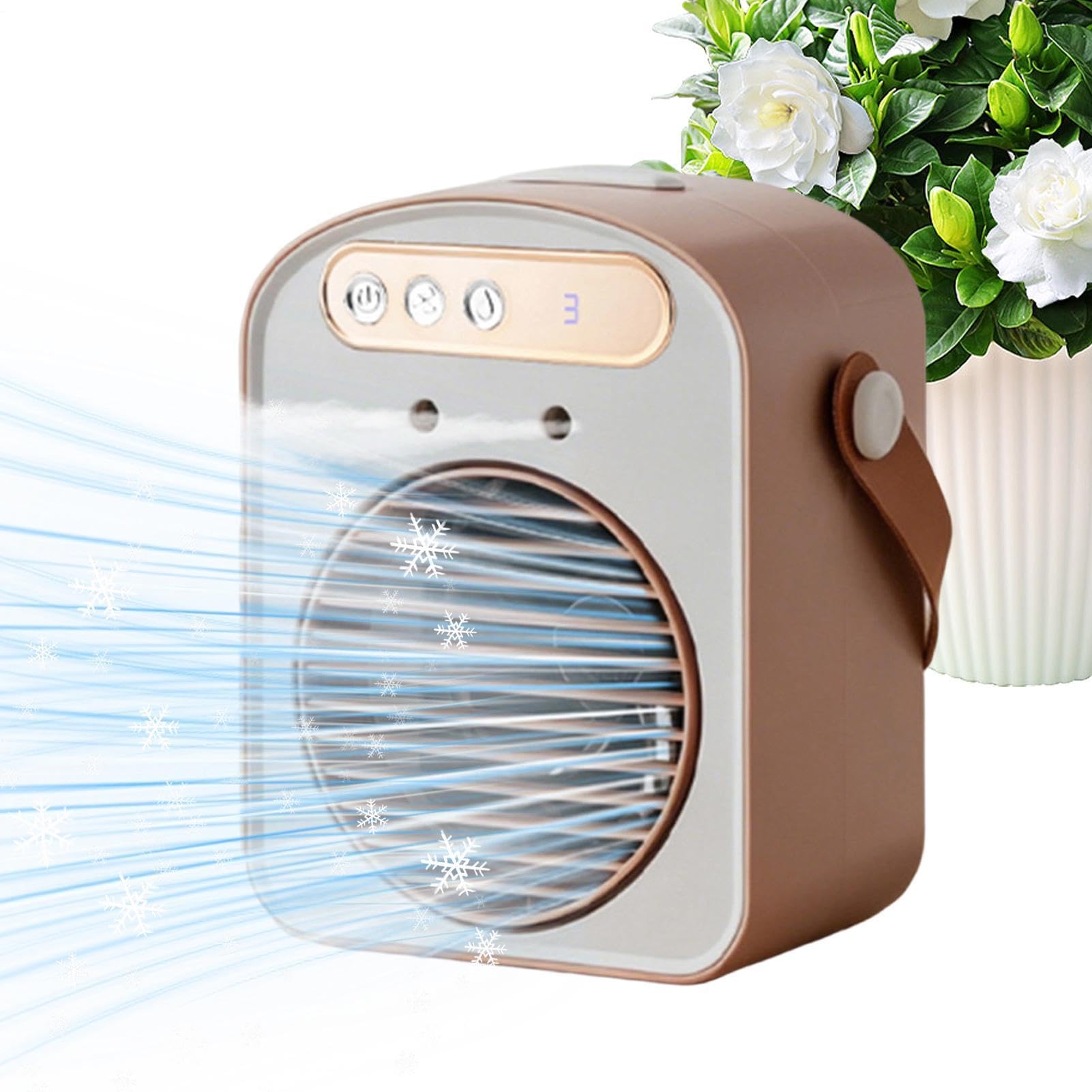Generico Ventilatore Da Scrivania Senza Pale Nebulizzatore Ricaricabile | Ventilatore Da Scrivania Portatile A Batteria Per Ufficio Casa Dormitorio Viaggi Campeggio Pesca Picnic