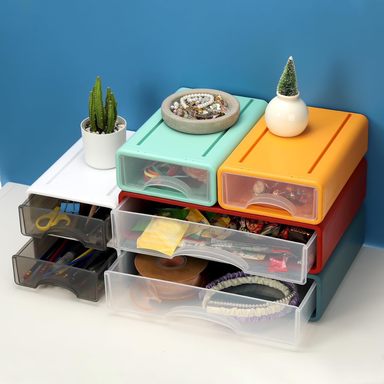 PATIKIL Small Stackable Storage Drawers - Image 2