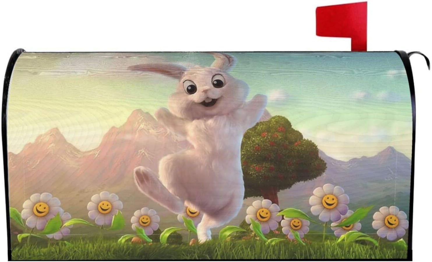 Easter Bunny Sunflower Mailbox Cover Magnetic Standard Size Mailbox Wraps Decorative Mailwraps Post Letter Box Cover Garden Yard Home Decor 21x18 In Patio Lawn Garden Mailbox Covers Guardebem Com