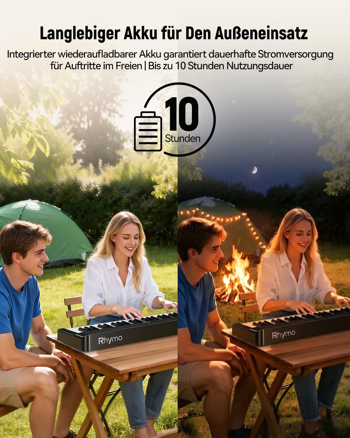 Faltbares Digitalpiano 88 Tasten Halbgewichtet, Bluetooth MIDI E-Piano, Dynamischer Anschlag, 128 Polyphonie, 30W Stereo-Lautsprecher, Split/Dual/Metronom, inkl. Sustain-Pedal, Anfänger & Profis