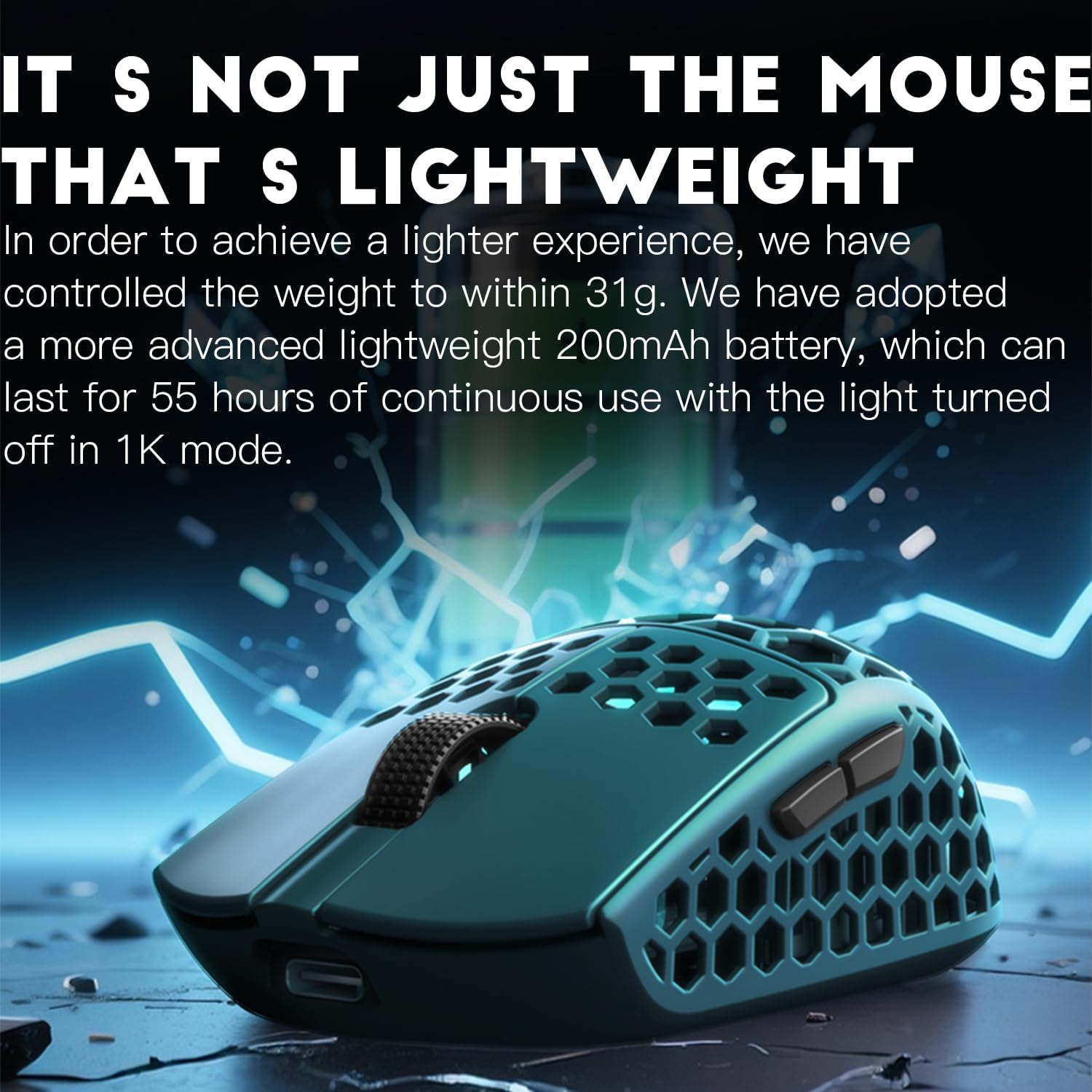 Darmoshark M5Air Mini Wireless Gaming Mouse,Tri-Mode 8K/Bluetooth Mouse Up to 30000DPI,PAW3950 Optical Sensor Lightweight 31g,5 programmable Button,Computer Mouse for Laptop,PC,Mac