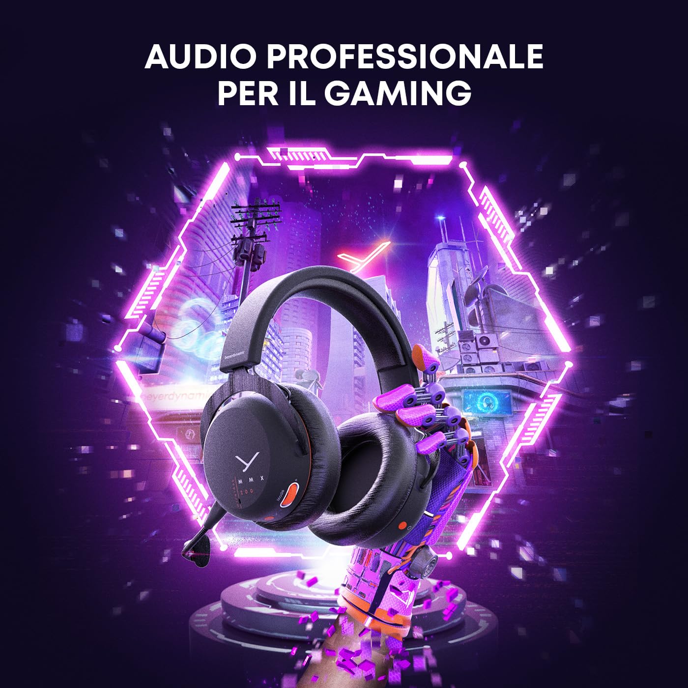 Casque gaming sans fil Beyerdynamic MMX 200 wireless Gris