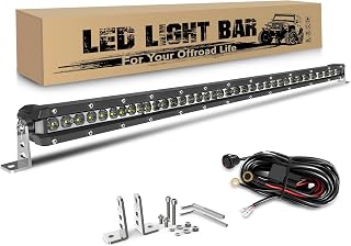 COLIGHT Led Bar Slim 26 inch LED Light Bar Single Row Offroad Light Bar Thin Driving Light Flood Combo Beam with Wiring Harness IP68 for Trucks Car ATV UTV Marine Behind Grille