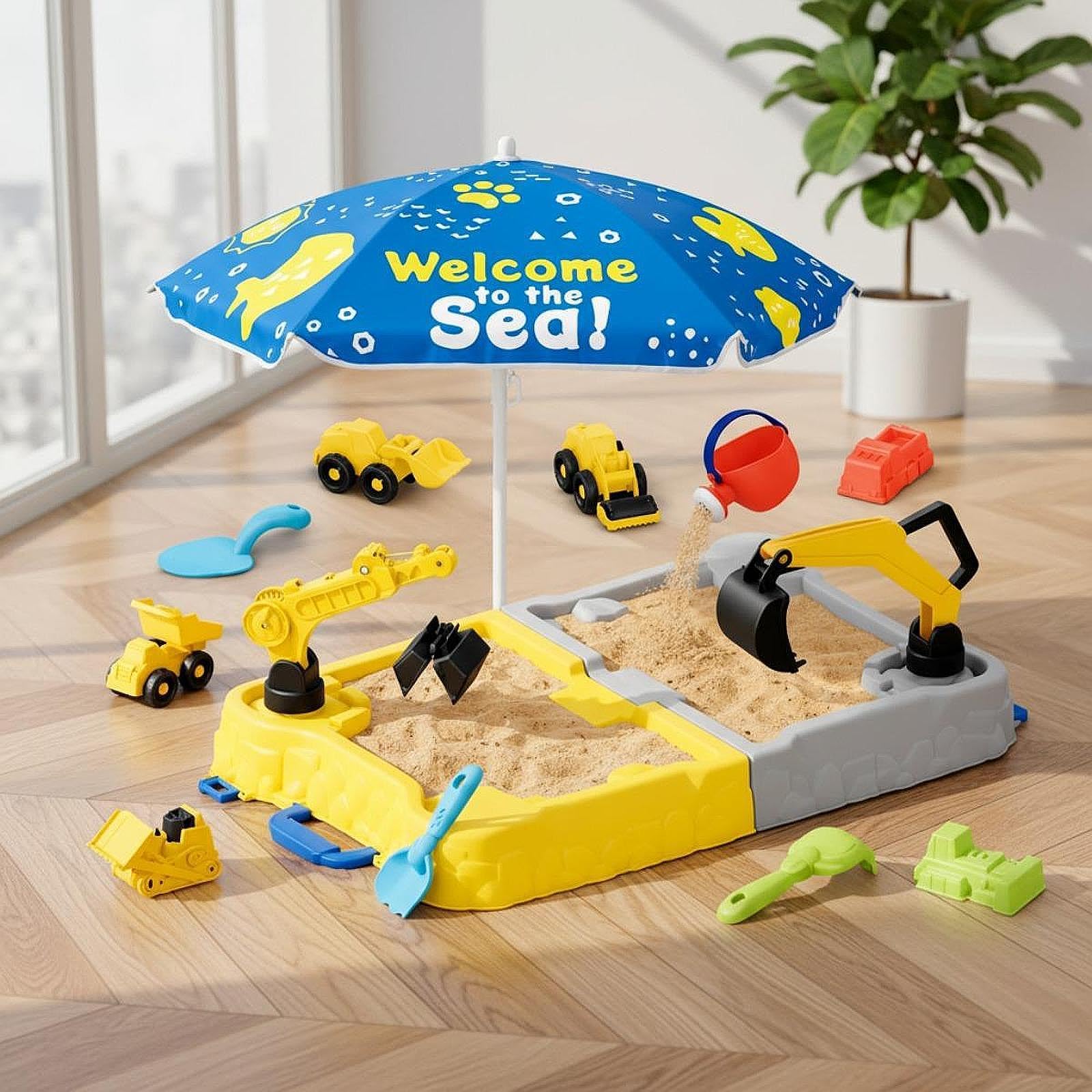 Sand Und Wassertisch Zubehör Mehrzweck Sandkasten, Und Geräumig, Tragbar, für Drinnen Und Draußen, Ideal Als Sommerspielzeug