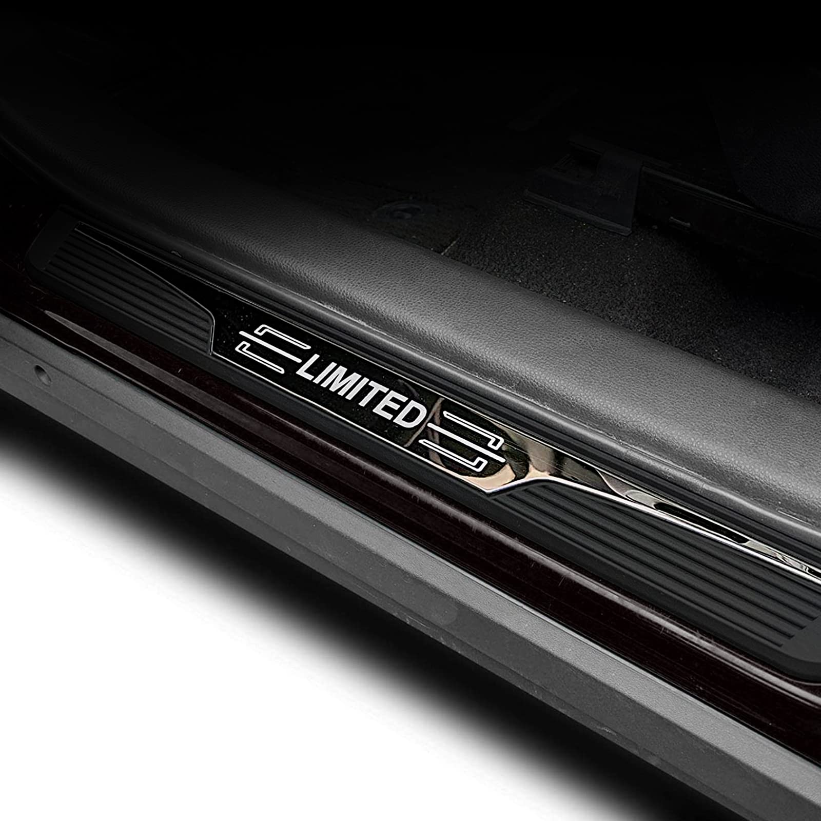 APEXRA Car Door Sill Plates Guard for Toyoa Corolla Rav4 bz4x Corolla Cross Venza Sequioa 4runner Sienna Tacoma Tundra, Vehicle Entry Protector Covers Accessories Parts Limited Style