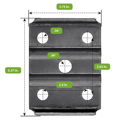 Miniatura 9 de SPARKWHIZ Kit de pernos en U para remolque para 3,500 libras. Eje redondo de remolque de 2 3/8 pulgadas de 6 1/4 pulgadas de largo 1/2 pulgadas