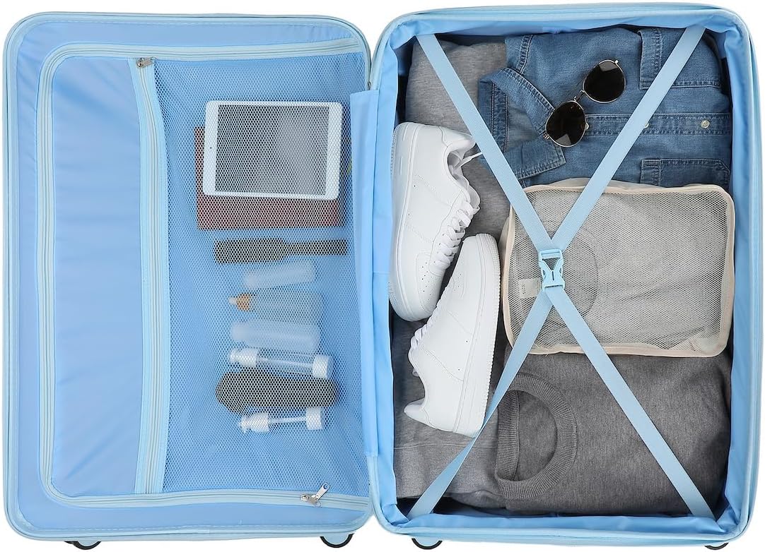 Bioworld Disney Lilo & Stitch Face Blue Adult 24" Rolling Luggage - Image 6