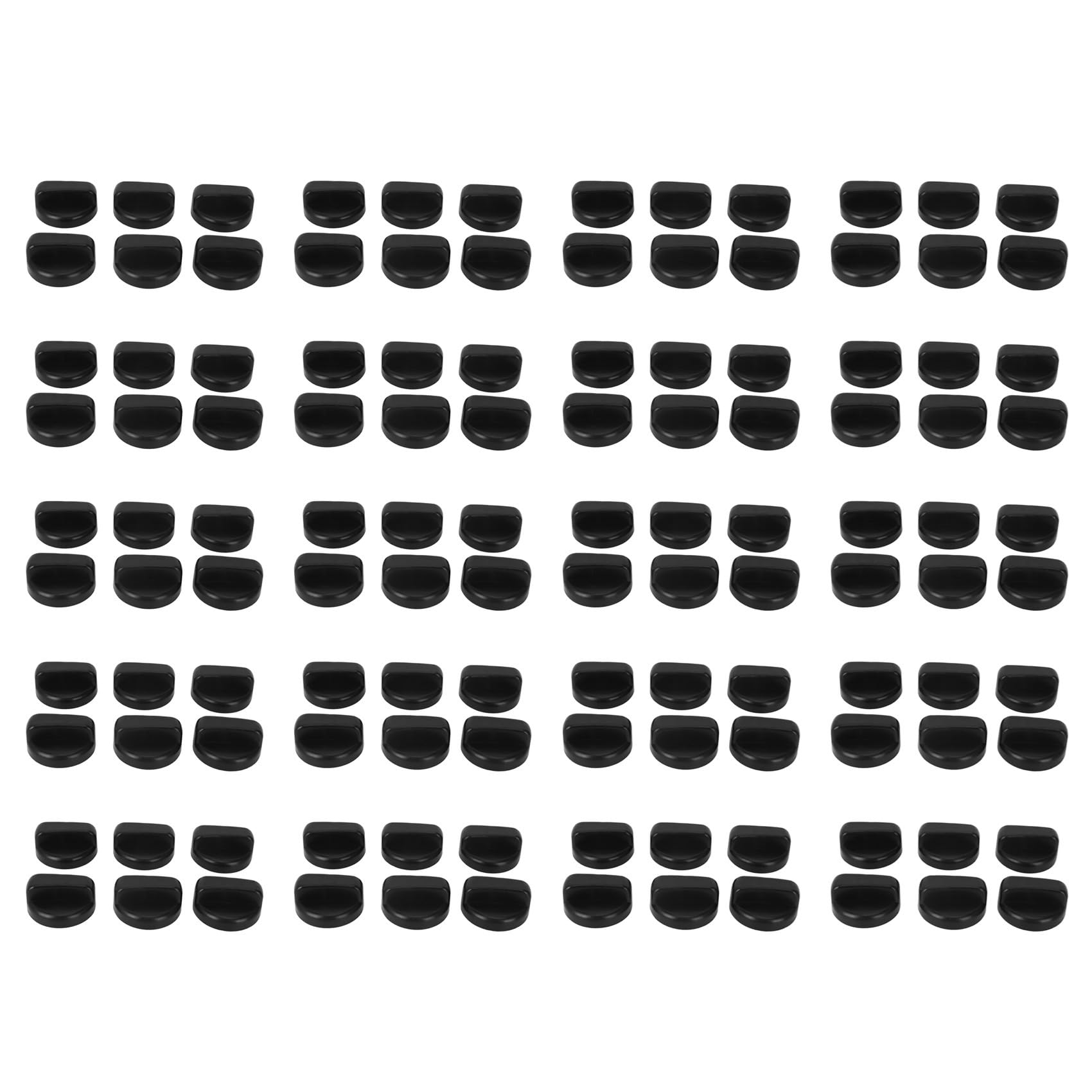 Jnchdghwa Black 120 Pcs Kitchen Plastic Gas Stove Cooker Control Knobs