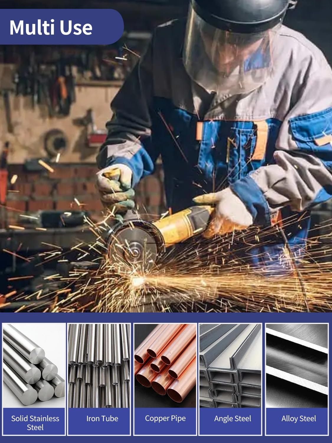 25 ruedas de corte de 4.5 x 3/64 x 7/8 pulgadas para amoladora angular, rueda de corte agresiva para metal de acero inoxidable, disco de corte