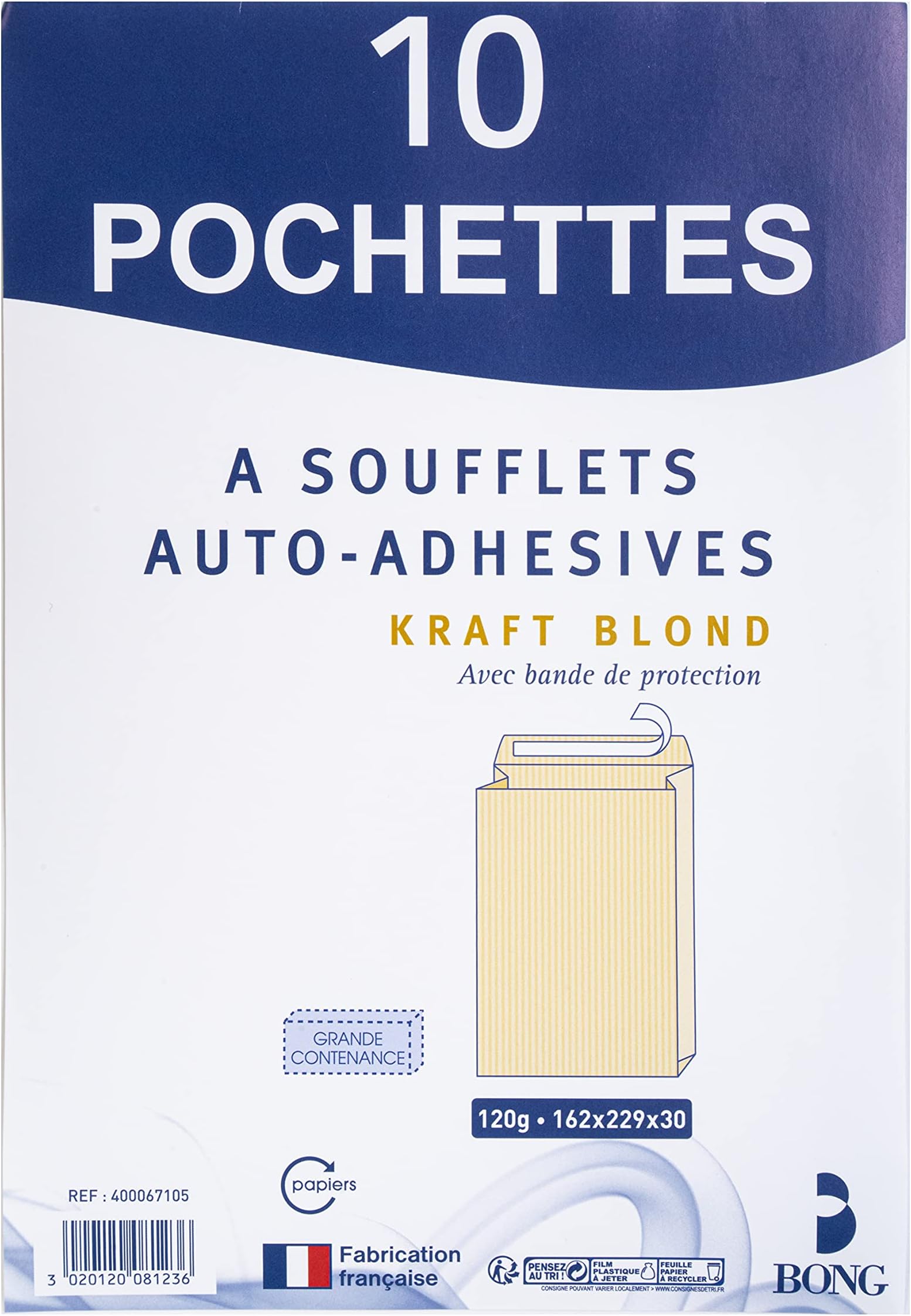 Bong Document Pocket Kraft Brown