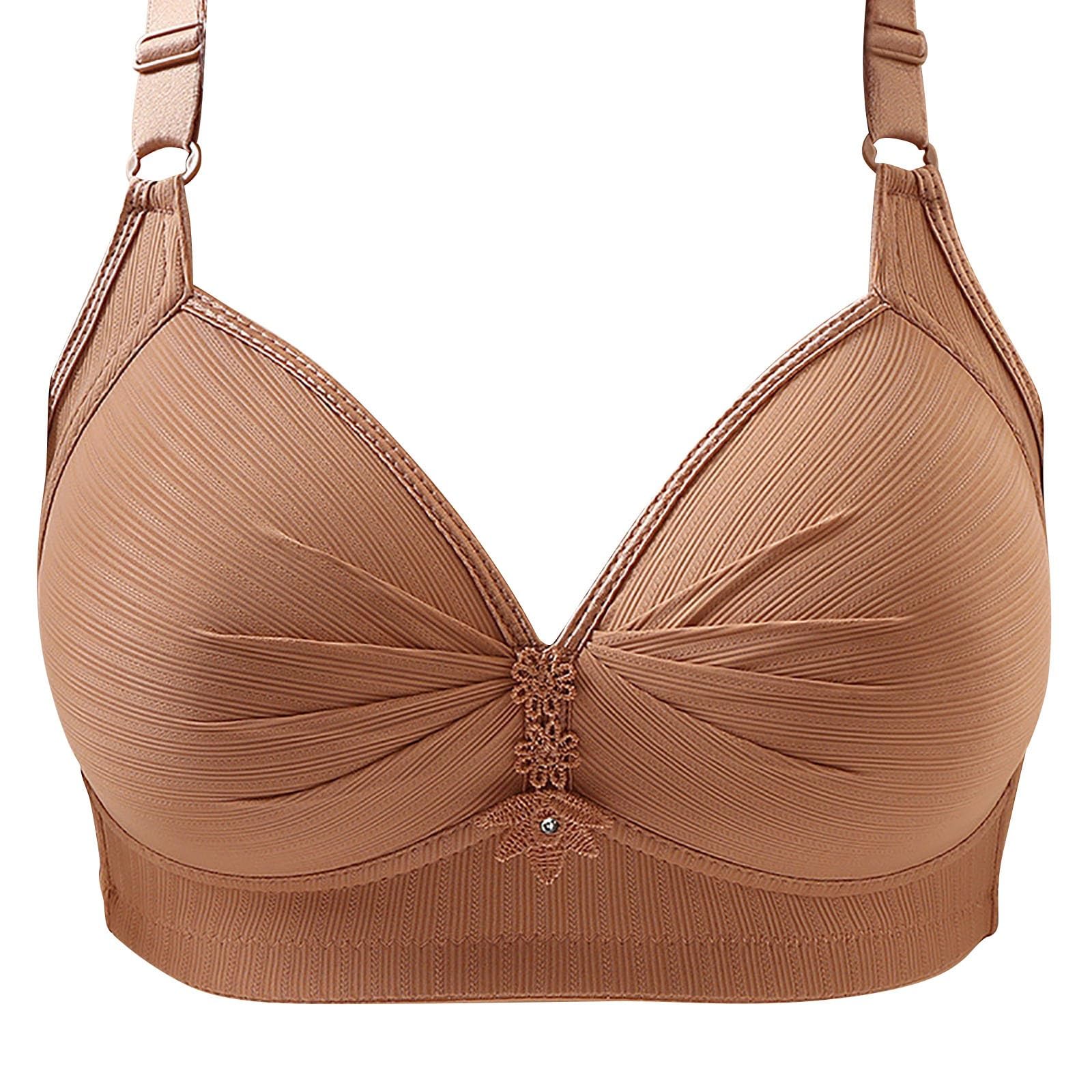 Generisch Reggiseno sexy da donna in pizzo con bottoni sul retro, coppe modellanti, tracolla regolabile, grande dimensione supporto completo senza cuciture