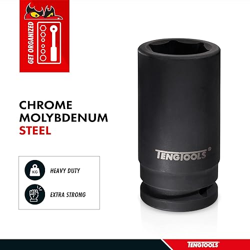 Miniatura 2 de Teng Tools Zócalo de impacto de molibdeno de cromo profundo métrico de 6 puntos de 34 pulgadas de 1.339 in  Herramienta mecánica  Herramienta de