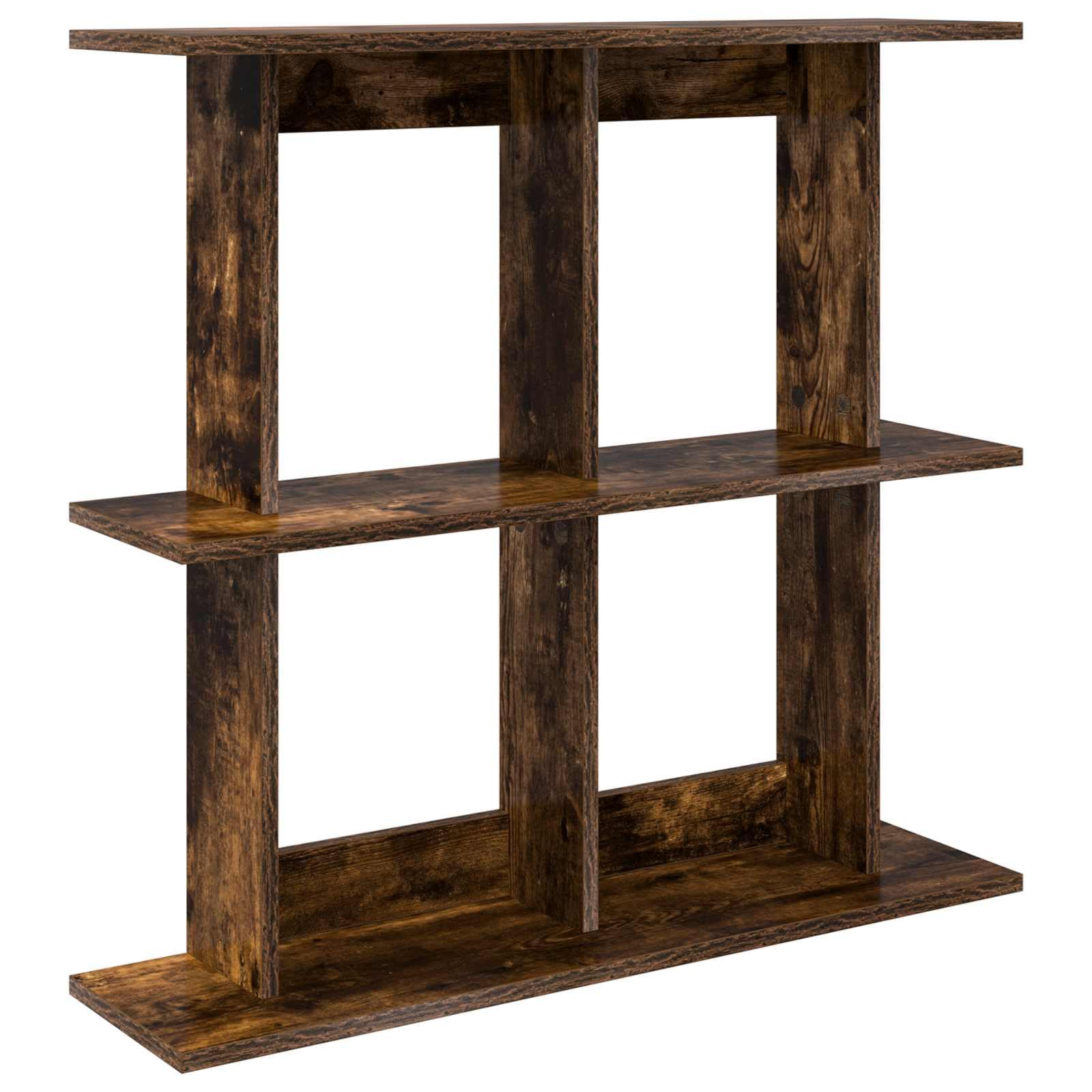 Wandregal Wandhalterung Braun aus Holzwerkstoff 80 x 20 x 75 cm rechteckig für Wohnzimmer Schlafzimmer Küche Büro platzsparend mit viel Stauraum und moderner Aufbewahrung