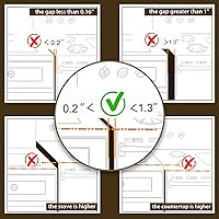 Vista 6 de Cubierta de silicona para encimera de cocina, 25 pulgadas de largo y extra anchas para llenado de huecos de estufa, 2 piezas, entre horno