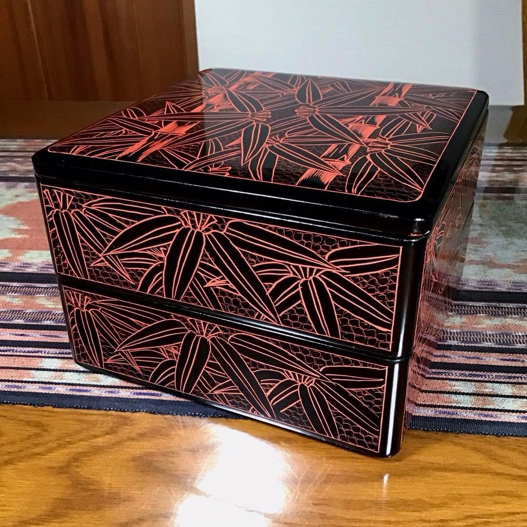 津軽塗 三段重箱 高級漆器 津軽塗 重箱 (三重＋二重 / 保管外