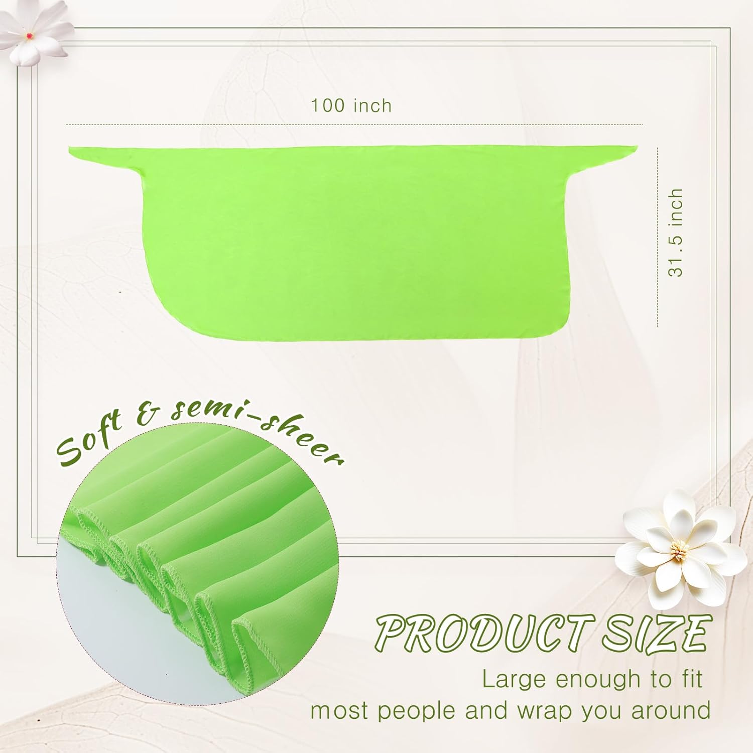 Geyoga Plus Size Swimsuit Coverup for Women Sarong Bathing Suit Chiffon Beach Wrap Swimsuit Skirt Bikini Cover up - Image 2