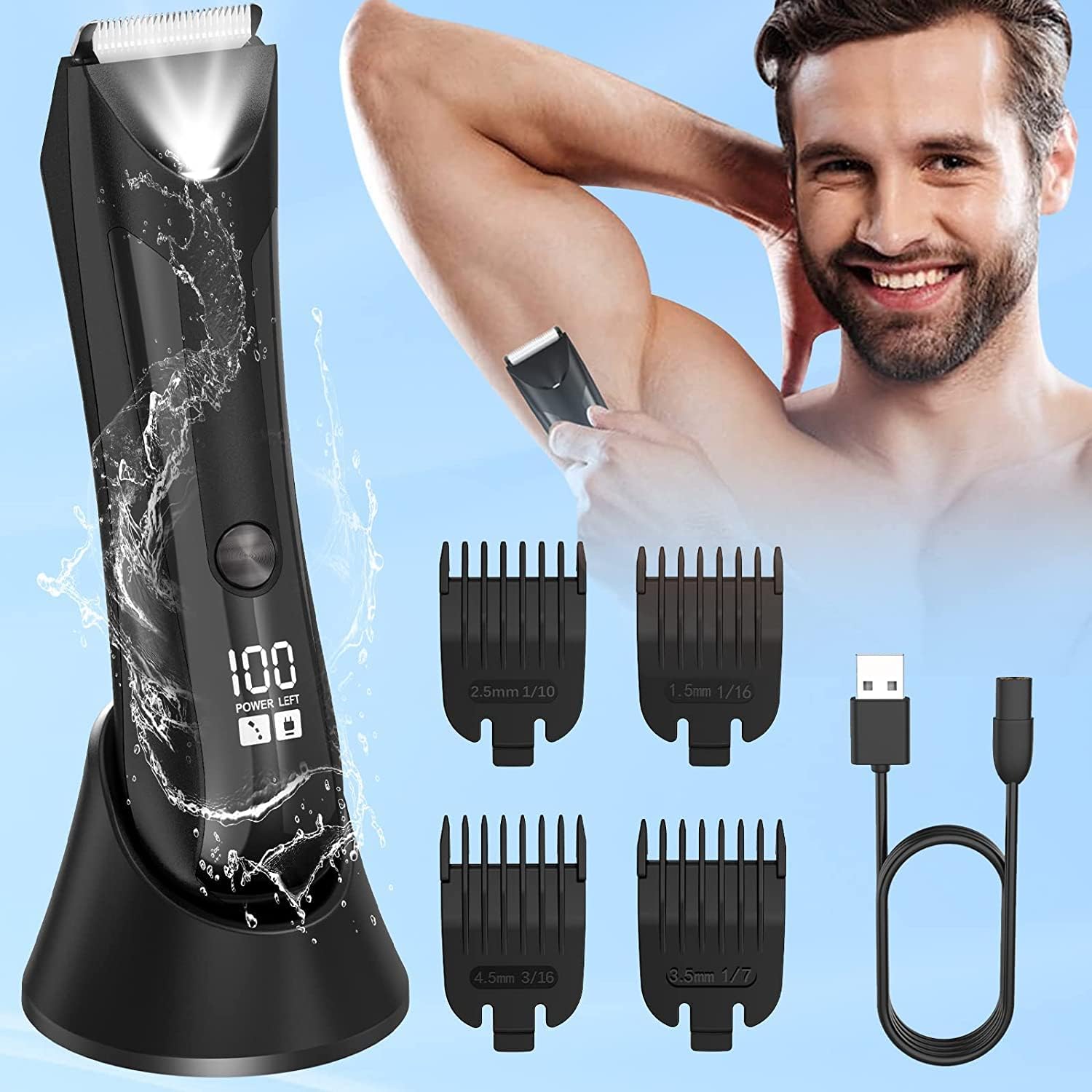 Body Groin Hair Trimmer for Men,Ball Shavers,Electric