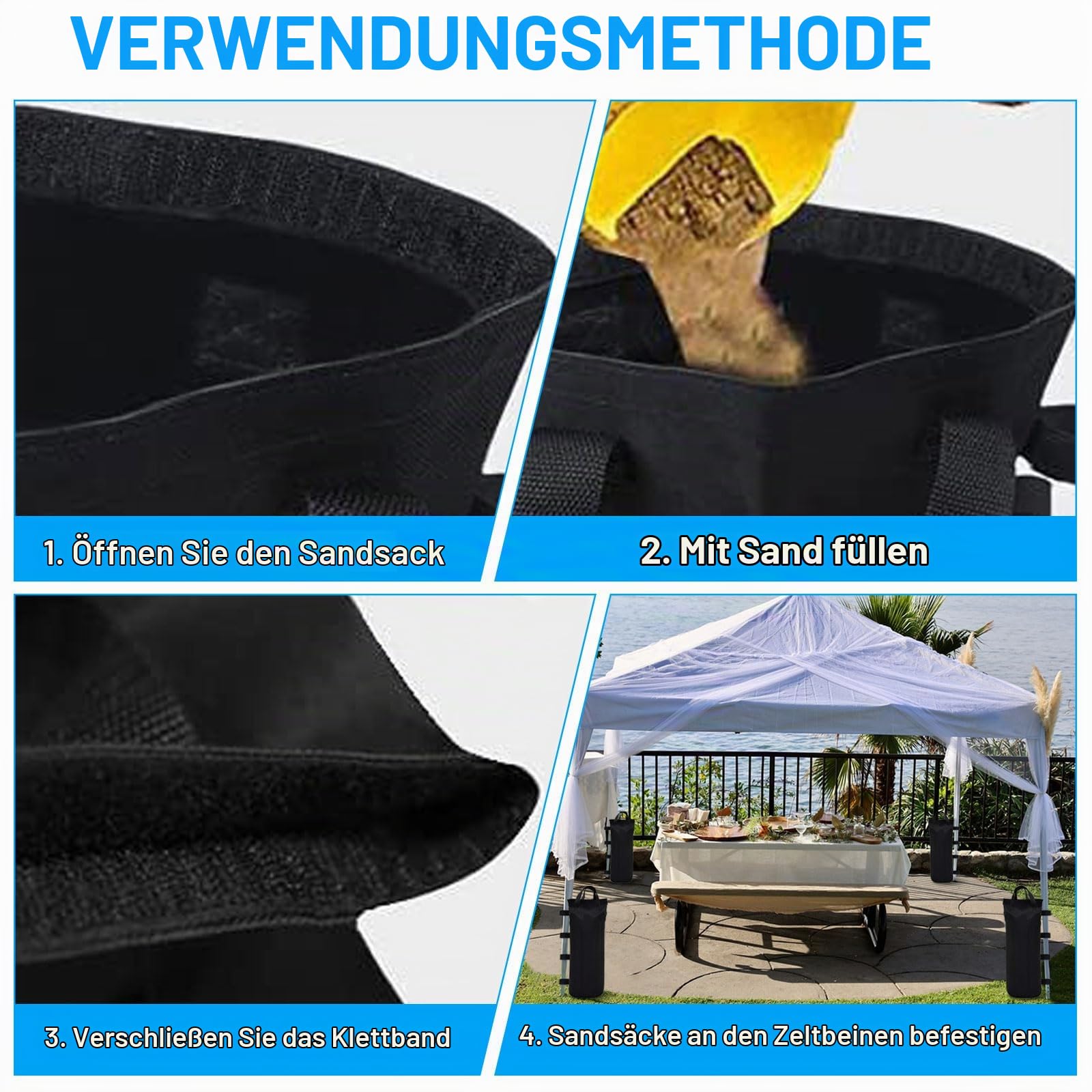 sandsäcke für zelte 8 Stück zum Beschweren, 800D Pavillon Gewichte, Zelt Sandsack Beschwerung 50x20 cm, Gewichte Pavillon, Pergola Sandbag, Gewichtssack Oxford Stoff für Pavillon Garten Strand Zelt 9-12 kg Elektronik & Foto Size:56 cm frame Fasnacht Kinder Thanos Handschuh in Fortnite: