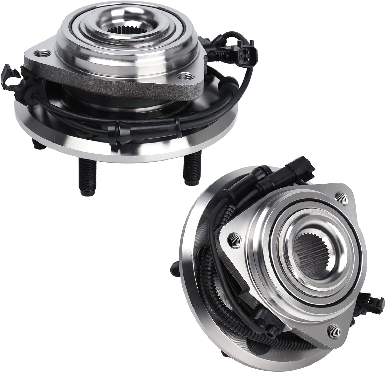 PAROD Pair 513272 Front Wheel Hub and Bearing Assembly Compatible with 2007-2010 Jeep Wrangler 5Lugs w/ABS