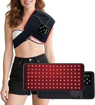 حزام العلاج بالضوء الأحمر بتصميم مريح محمول وقابل للتعديل