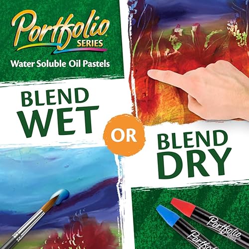 Vista 4 de Crayola Classpack de pasteles al óleo, suministros escolares, solubles en agua, 12 colores surtidos, 300
