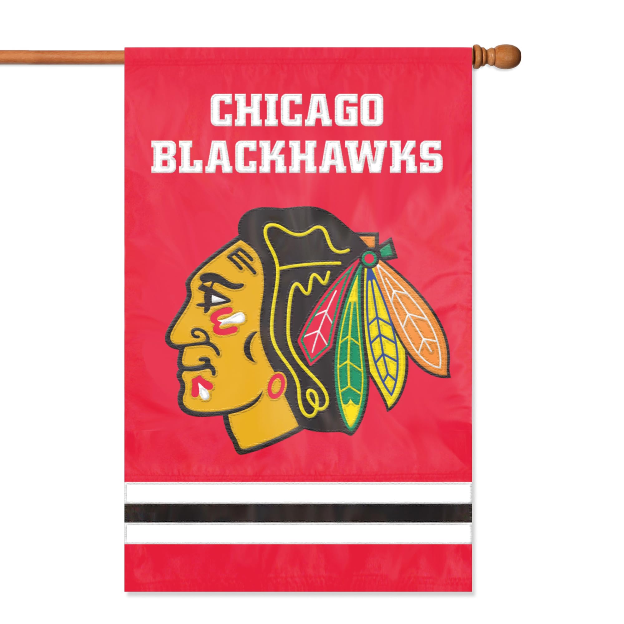 Party Animal NHL Team Flag, Double-Sided, Chicago Blackhawks