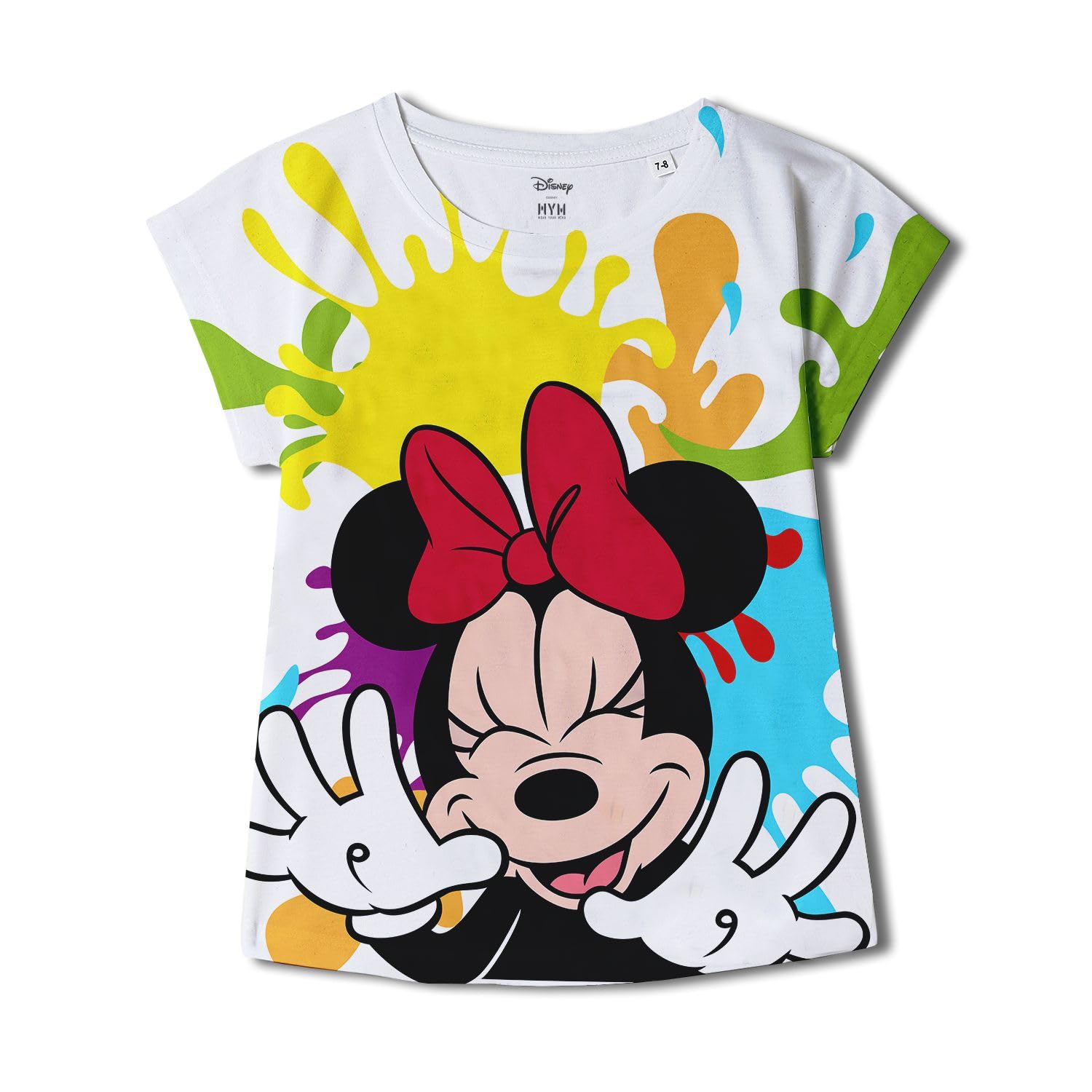wear your mindGirl's Cartoon Regular Fit T-Shirt