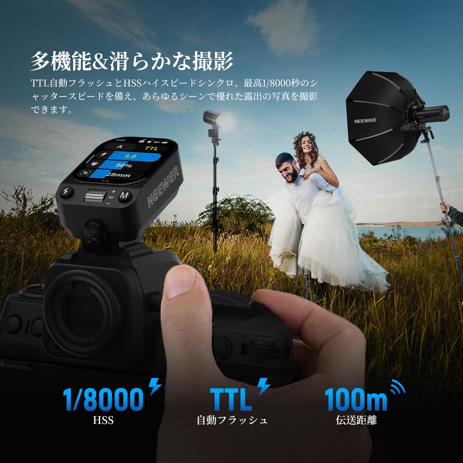 Amazon | NEEWER QZ-N 2.4G TTLワイヤレスフラッシュトリガー Z9 Z8