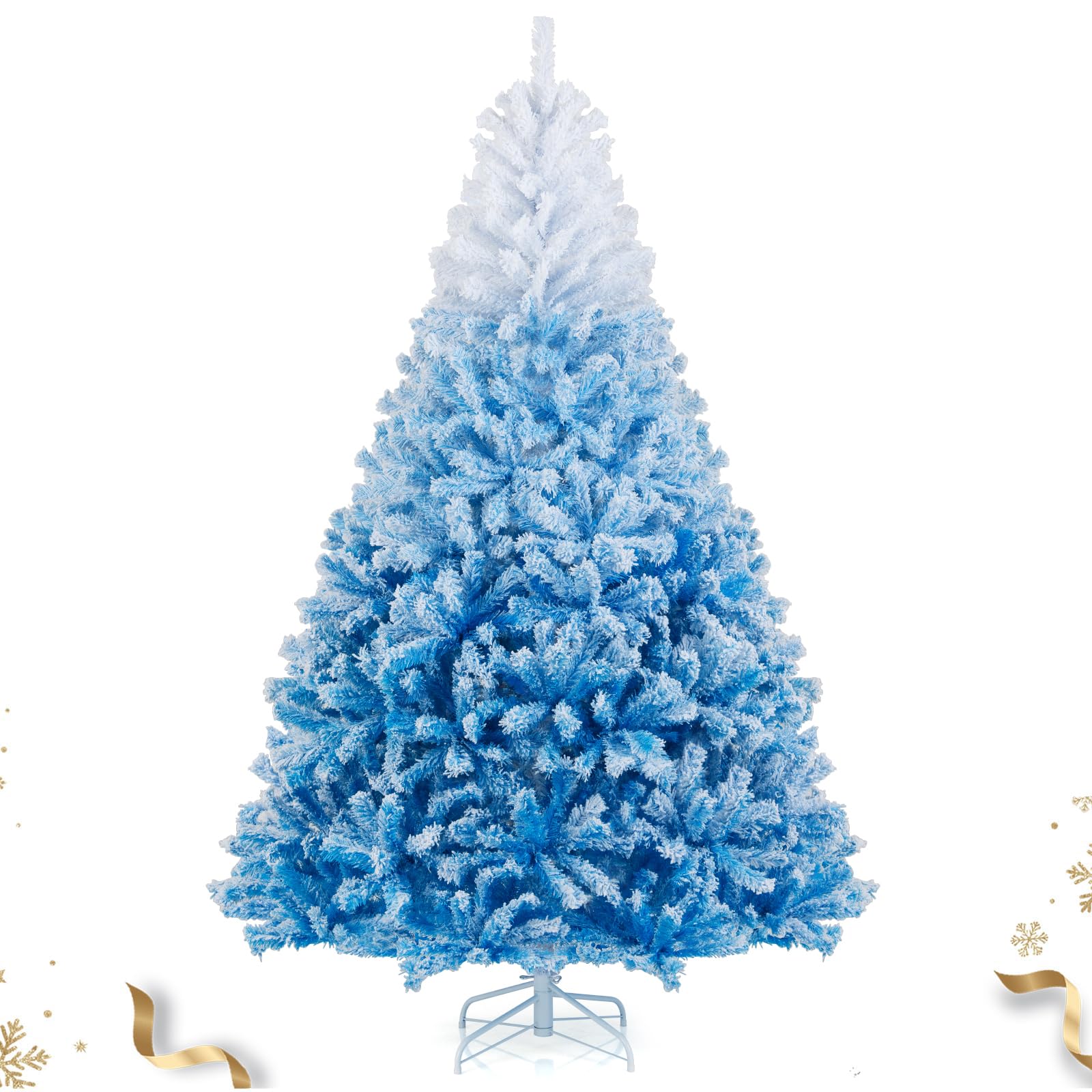 HAPPYGRILL 7 FT Flocked Christmas Tree