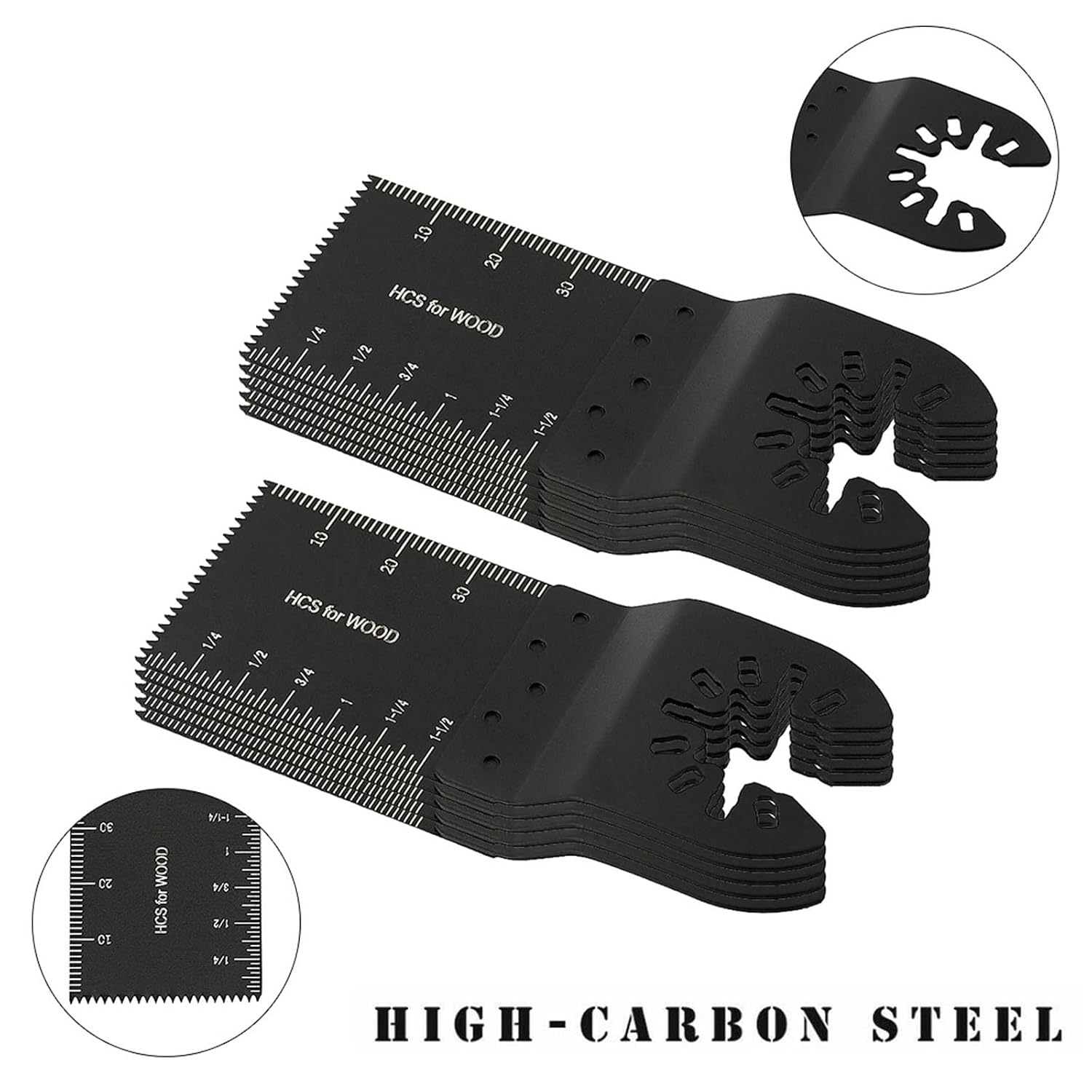 5-60Pcs Saw Blade Oscillating Multi Tool Blades Straight Scale Multi Tool Cutting Wood Saw Blades(60PACK)