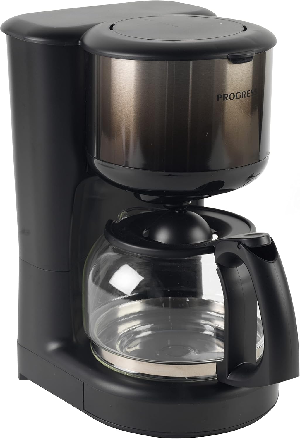 PROGRESS EK4068PBLK-VDE Macchina da caffè Ombre, macchina da caffè elettrica, 1,25 l o 10 tazze, antigocciolamento, funzione di mantenimento della temperatura, spegnimento automatico, 870 W, nero PROGRESS EK4068PBLK-VDE Macchina da caffè Ombre, macchina da caffè elettrica, 1,25 l o 10 tazze, antigocciolamento, funzione di mantenimento della temperatura, spegnimento automatico, 870 W, nero