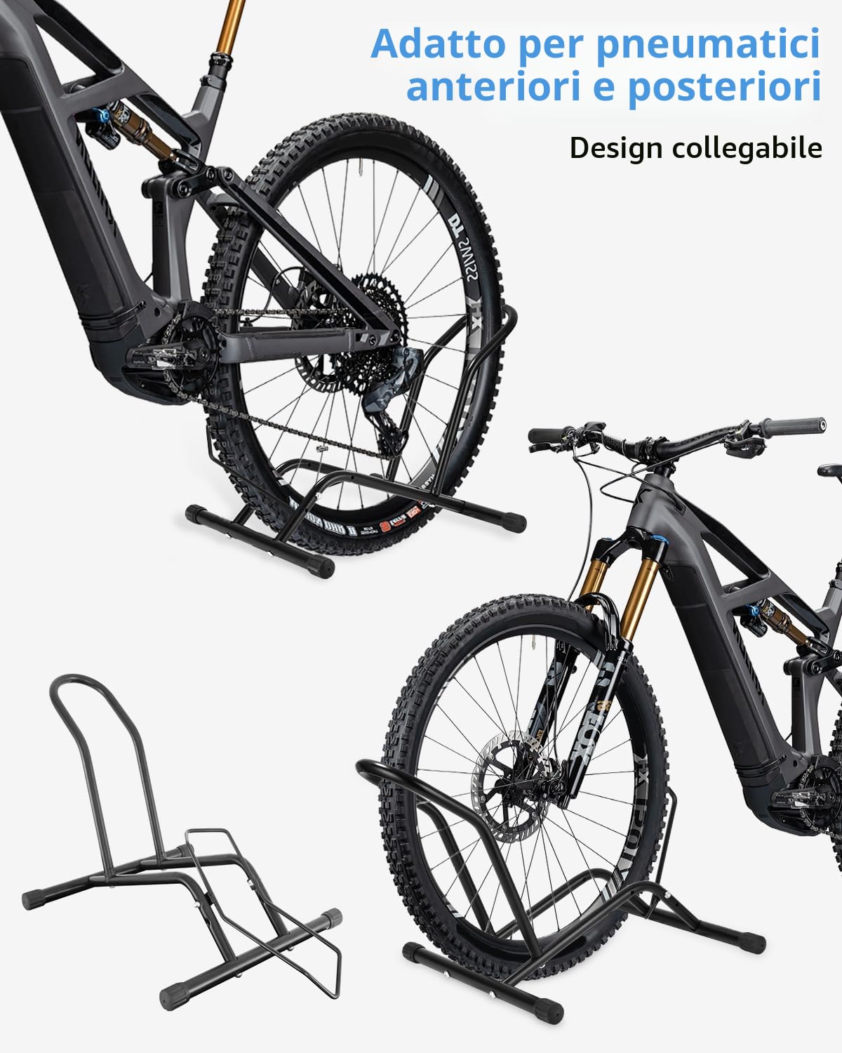 Huifoo Cavalletto Supporto Parcheggio Bici, Cavalletto per Bicicletta da 16 a 29 Pollici, Supporto Professionale per Bicicletta, per Mountain Bike Bici da Strada MTB