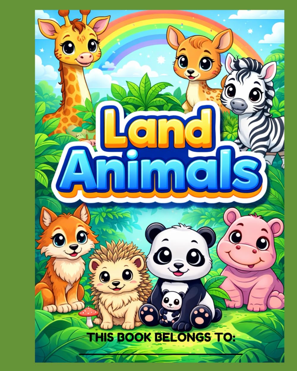 Land Animals: Coloring Book