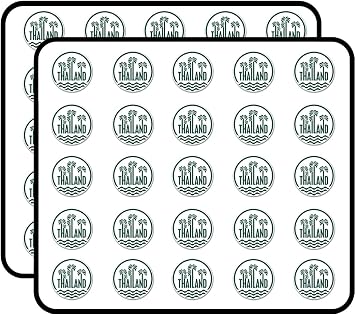Thailand Sticker for Scrapbooking Waterproof Vinyl Stickers for Water Bottle, Laptop & Phone Case 50 Pack