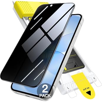 JETech 3D 9H+ Privacy Screen Protector for iPhone 17e/16e Pack of 2