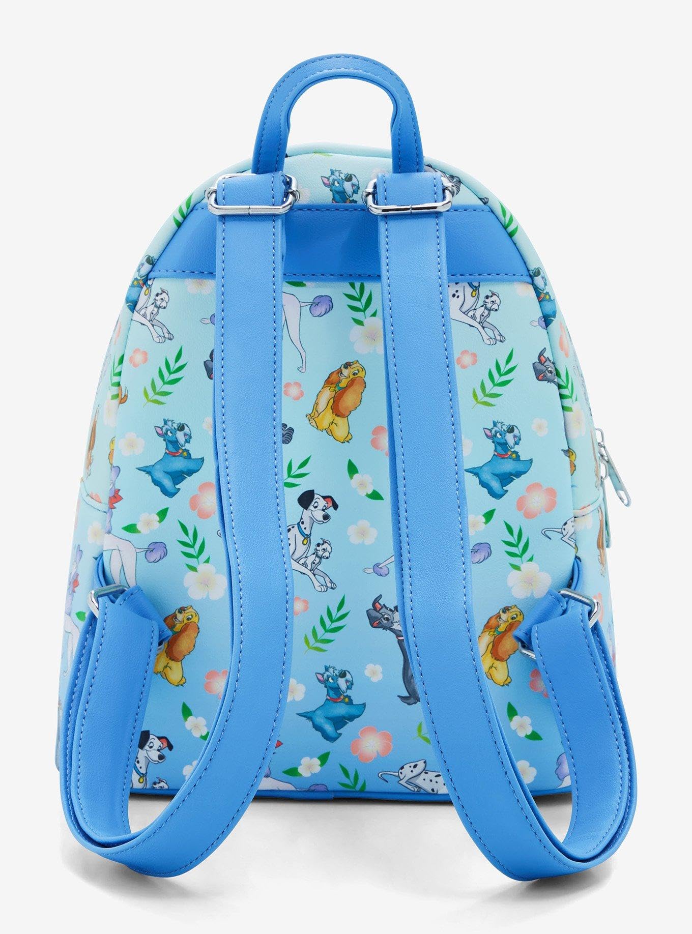 Loungefly Disney Dogs Floral Mini Backpack NEW With Tags Blue Animals Cute New Disney Dogs and Cats Loungefly Collection | The DIS main image 4