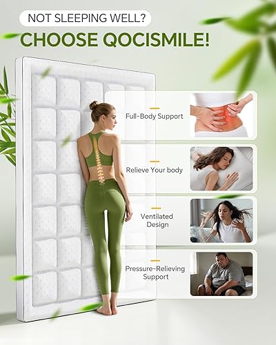Vista 7 de Cubrecolchón de 3 pulgadas, tamaño Queen, con funda de rayón de bambú, protector de colchón lateral de malla transpirable, bolsillo profundo de 21