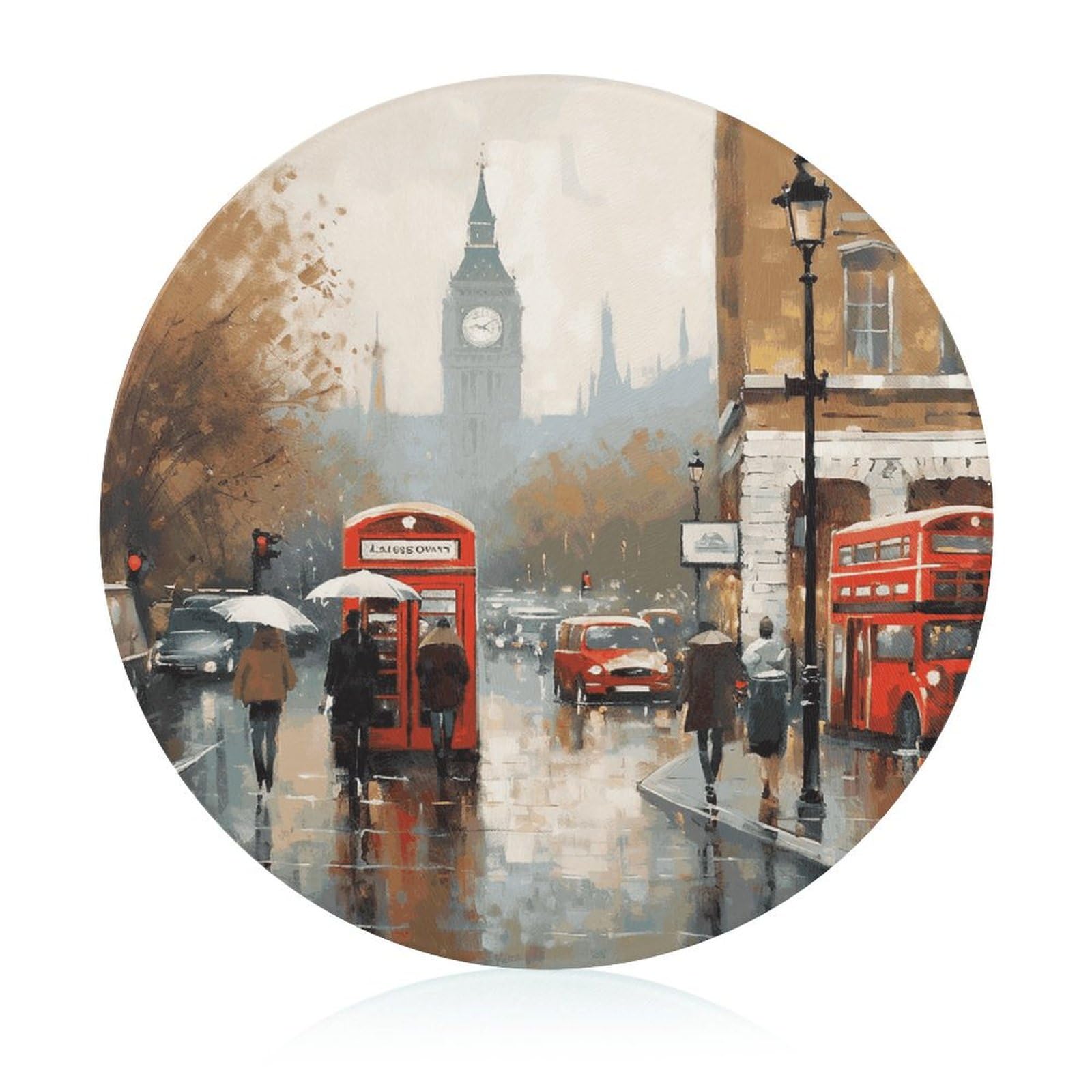 Planche à découper en verre premium motif Londres durable et protecteur de comptoir
