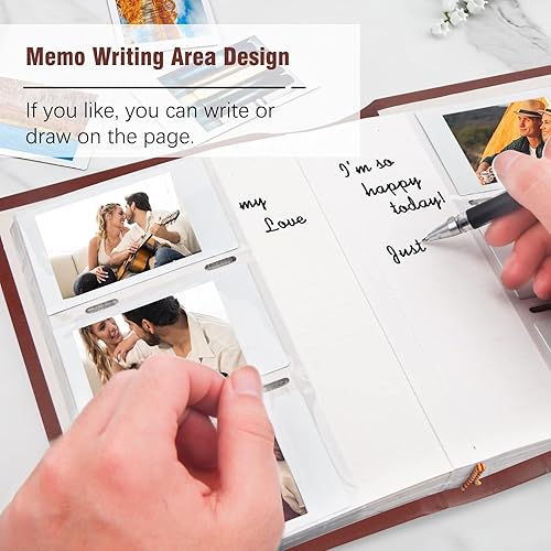 Miniatura 3 de Paquete de 2 álbumes de fotos para cámara Fujifilm Instax Mini, cámara Polaroid, álbum de fotos Instax con áreas de notas, 180 bolsillos, álbum de