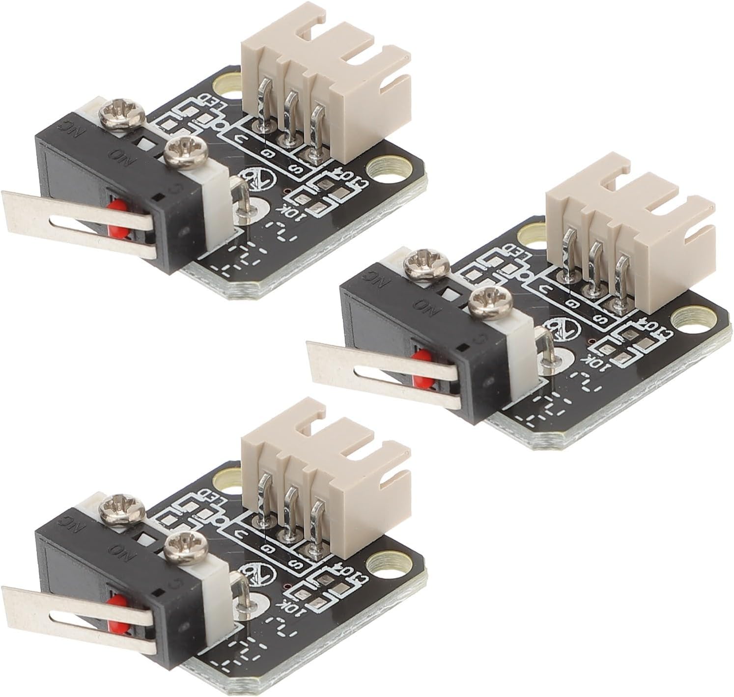 minkissy 3pcs 3d Printer Limit Switch End Stop for Cr10 Ender3 Mechanical End Stop Module for X Y Z Direction 3d Printer Replacement Parts and Accessories for Machine Supplies