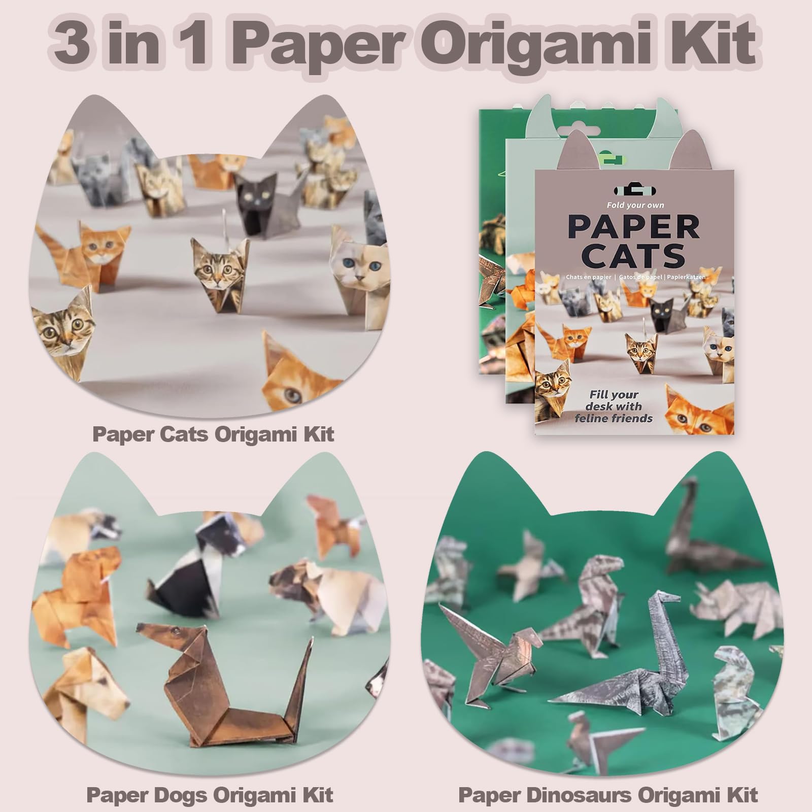 Hyhuiyin DIY Paper Cats Origami Kit - Image 3