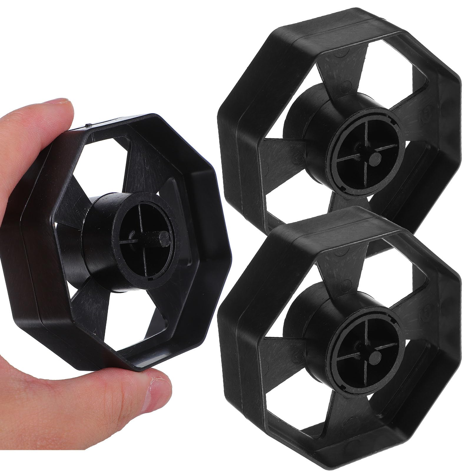 Warmhm Replacement Tape Dispenser Wheel Set Desktop Tape Holder Replacement Part with Smooth Rolling Core for Standard Office Dispensers 3 Large and 3 Small Wheels for Easy Tool-Free