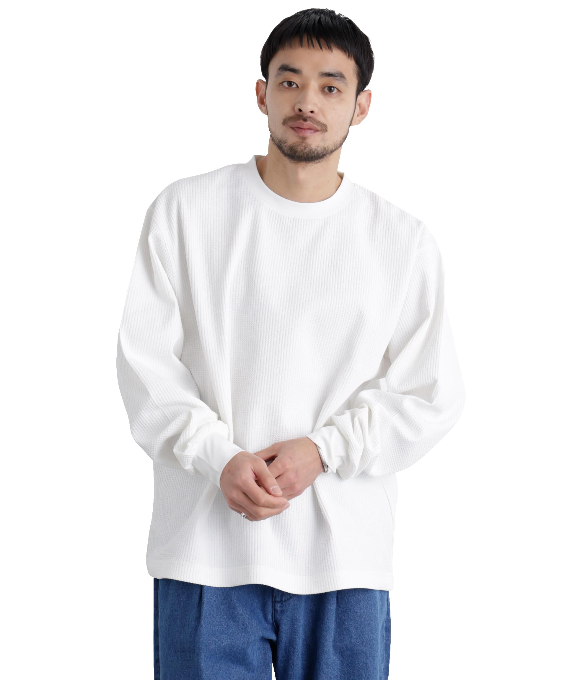 Amazon.co.jp: [ナノ・ユニバース] ワッフル プルオーバー Tシャツ